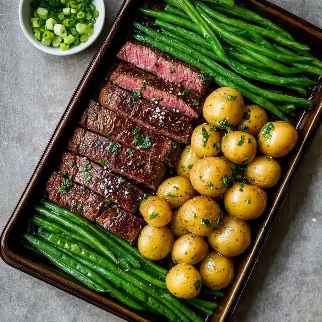 Herbed Steak Sheet Pan Dinner Recipe - Recipe Image
