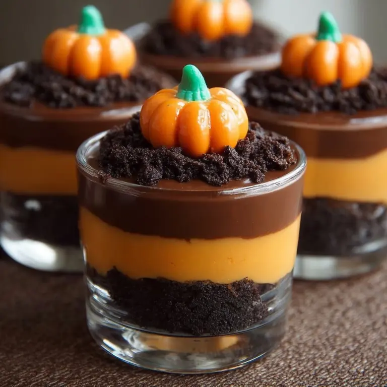 3-Ingredient Pumpkin Patch Dirt Cups in Just 10 Minutes Recipe
