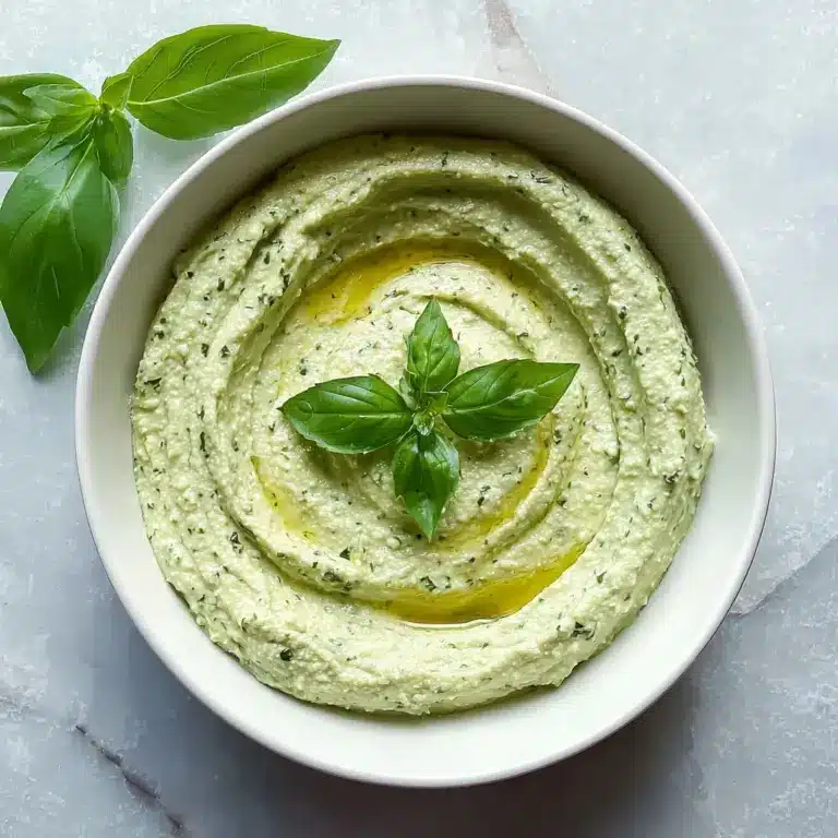 Lemon Basil Hummus Recipe