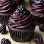 Dark Chocolate Blackberry Cupcakes Recipe