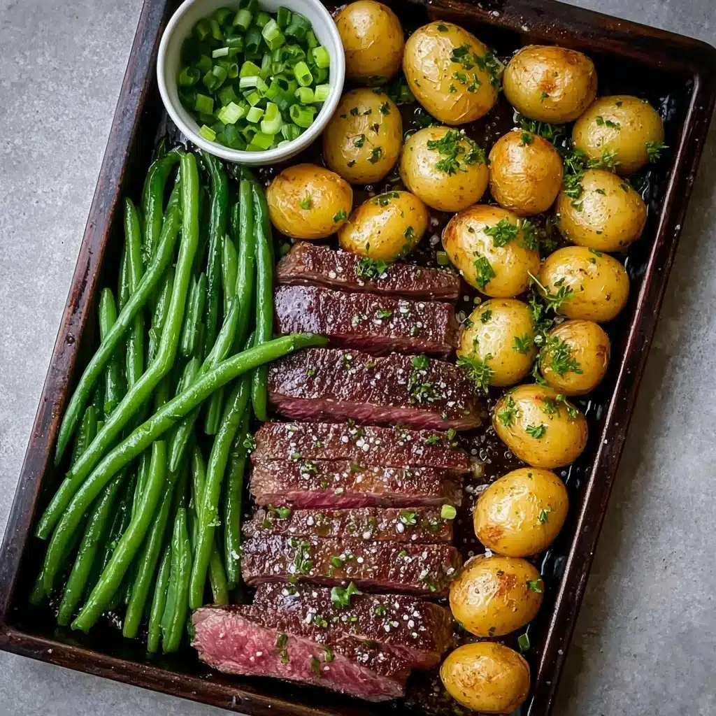 Herbed Steak Sheet Pan Dinner Recipe - Recipe Image
