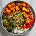 Creamy Red Curry Thai Bowl with Roasted Sweet Potatoes Recipe