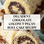 Chocolate Coconut Pecan Roll Cake Recipe