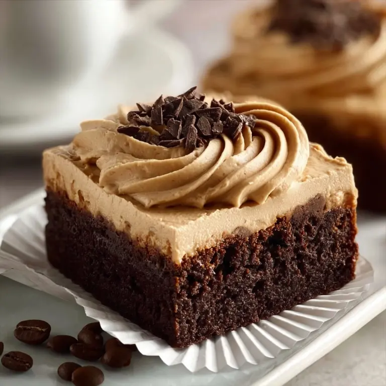 Mocha Brownies with Café Latte Frosting Recipe