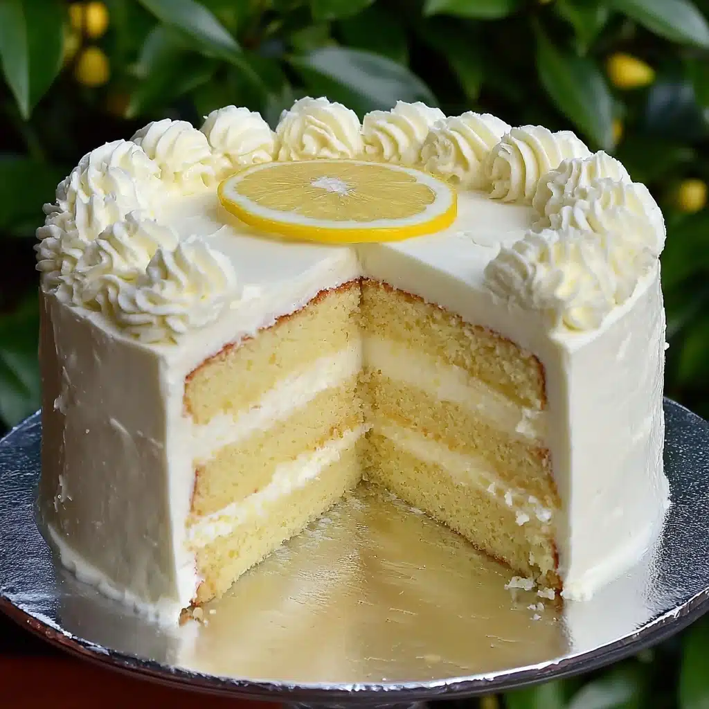Creamy Lemon Cheesecake Cake Recipe - Recipe Image