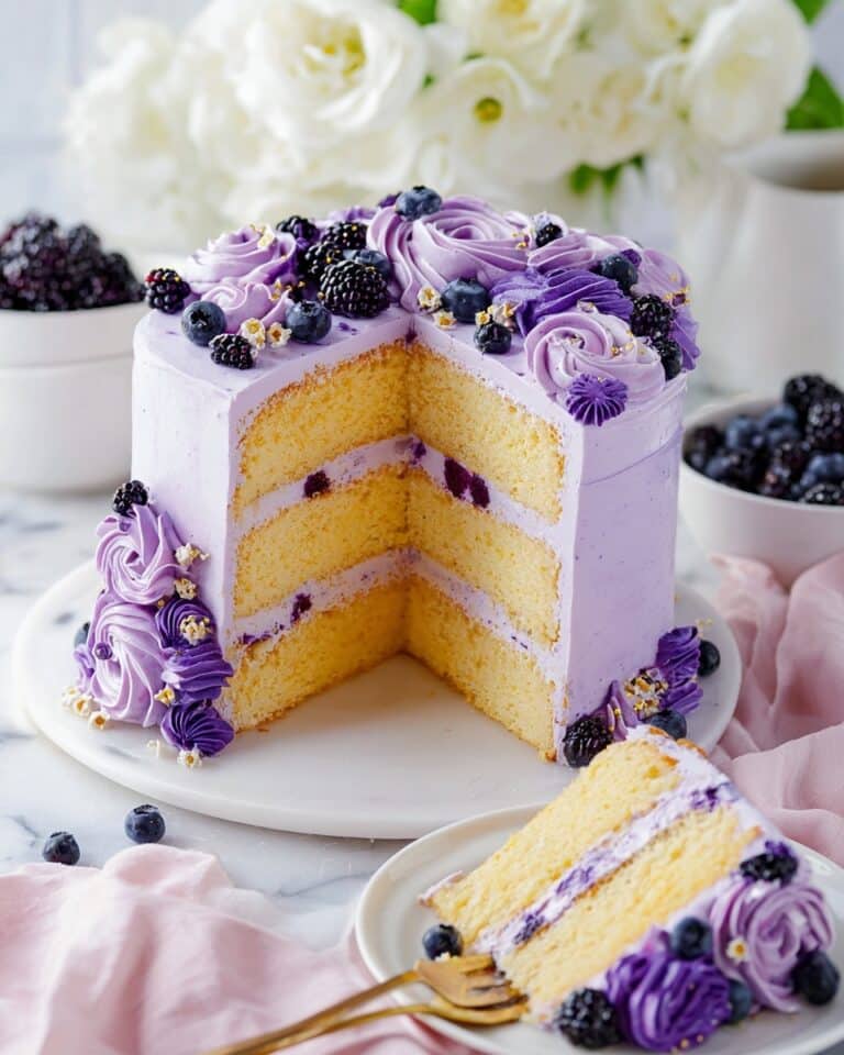 Lavender Cake with Lavender Buttercream Frosting Recipe