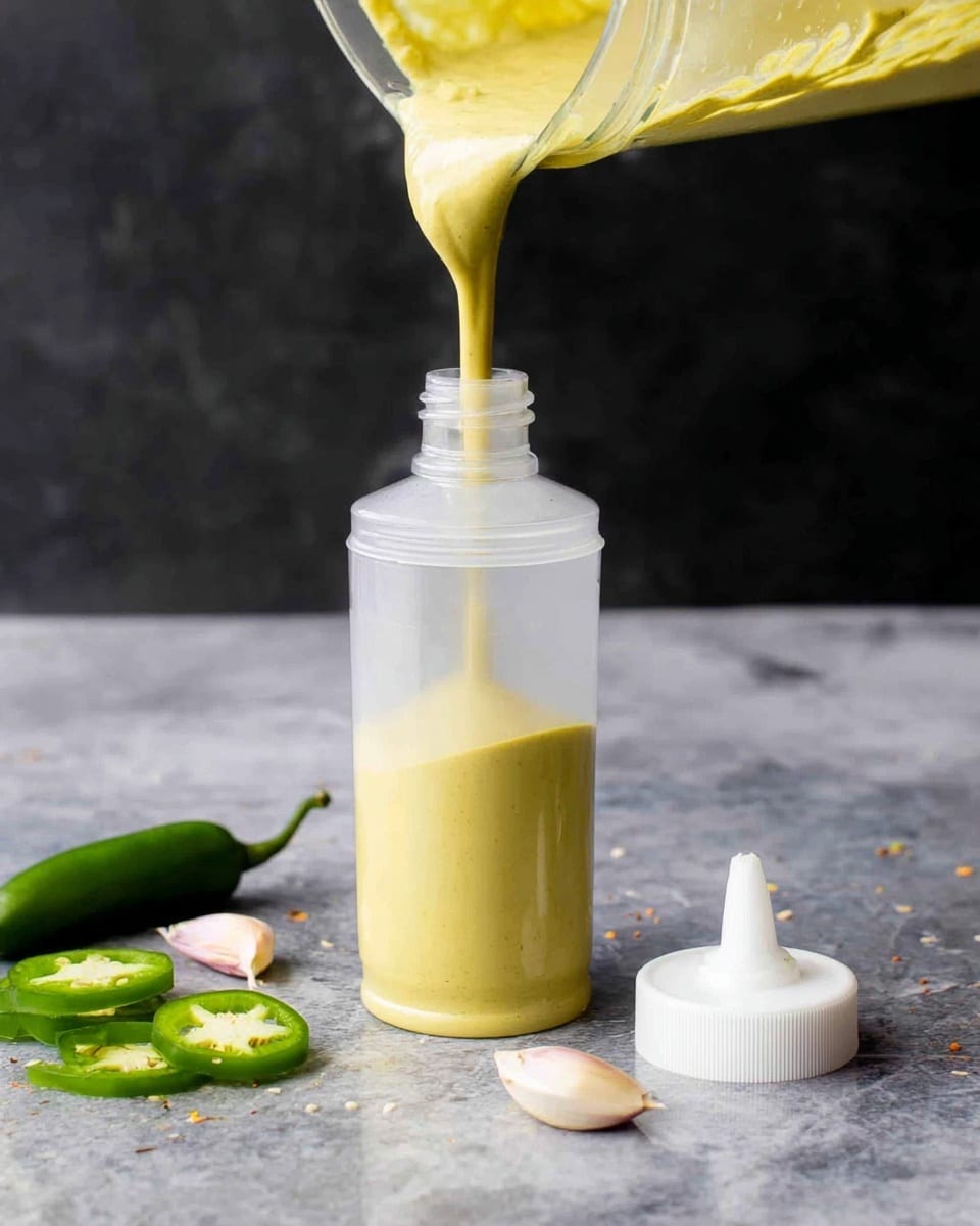The image shows a close-up of a creamy, light green mixture with a smooth, thick texture inside a clear blender container. The mixture has small bubbles and tiny dark specks scattered throughout, giving it a slightly uneven surface. The blender container has visible measurement markings and some splashes of the green mixture on its sides. The background features a white marbled texture. photo taken with an iphone --ar 4:5 --v 7
