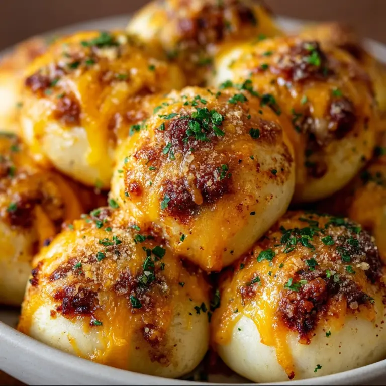 Garlic Parmesan Cheeseburger Bombs Recipe