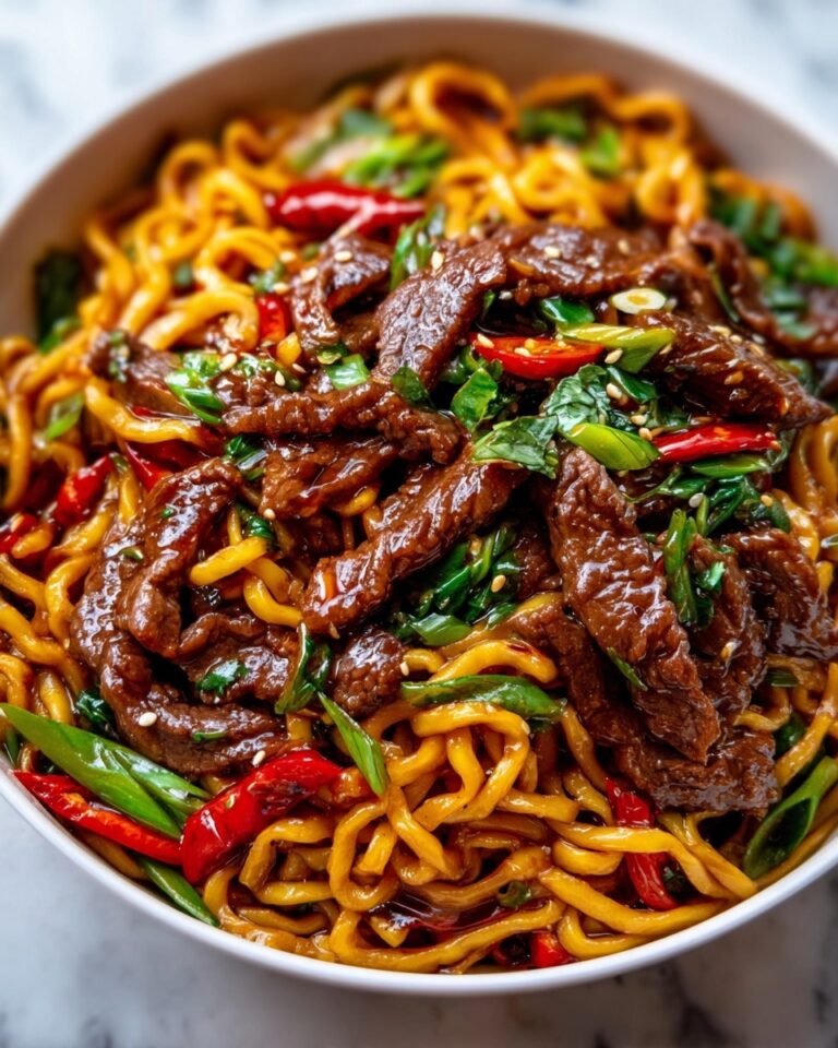 Sticky Beef Noodles Recipe