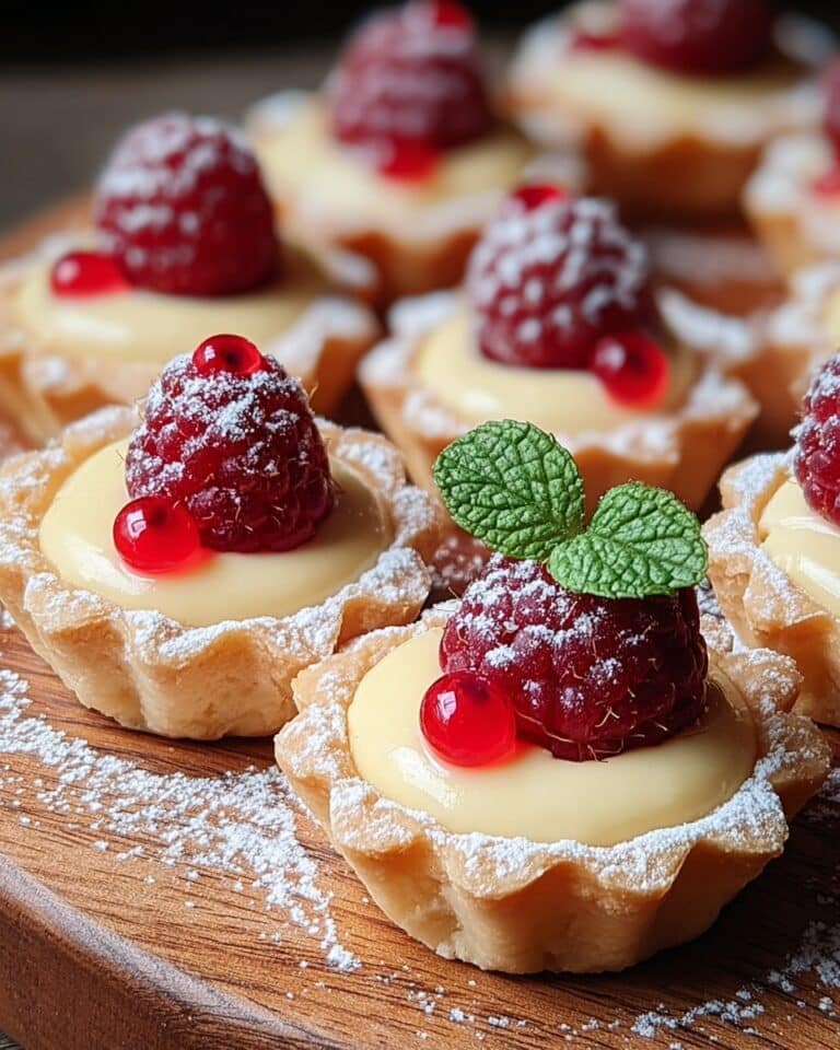 Vanilla Cream Tarts with Fresh Raspberries Recipe