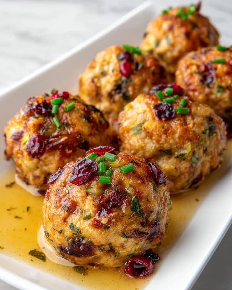 Cranberry & Turkey Stuffing Balls Recipe