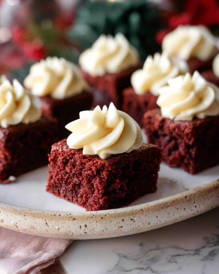 Chewy Red Velvet Brownies with Cream Cheese Frosting Recipe