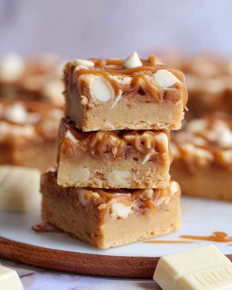 White Chocolate & Caramel Blondies Recipe