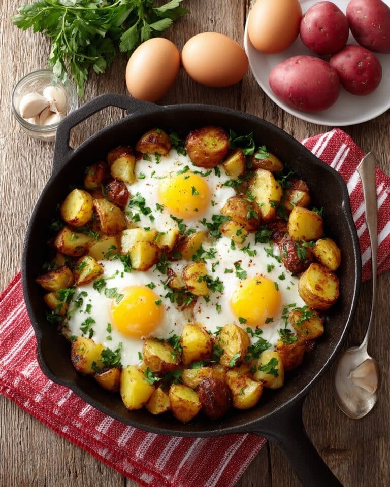 Crispy One Pan Potatoes with Eggs Recipe