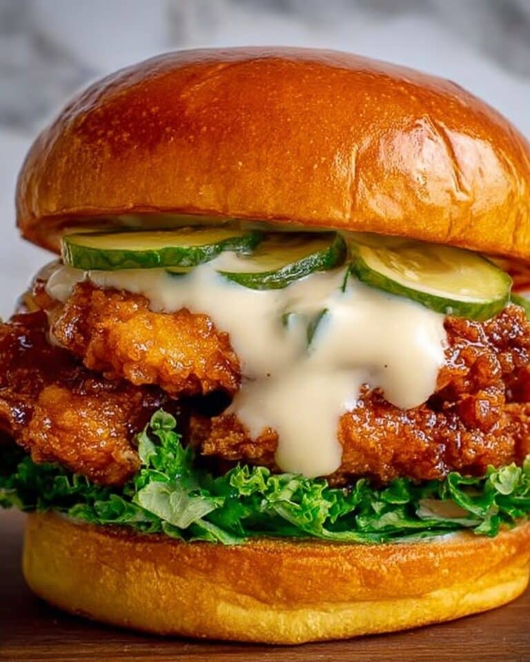 Spicy Fried Chicken Sandwich with Creamy Homemade Sauce Recipe