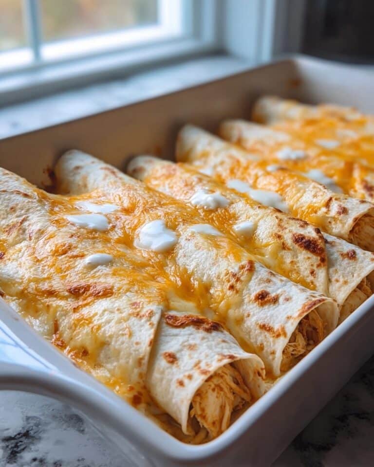 Creamy Chicken Enchiladas with Greek Yogurt Sauce Recipe