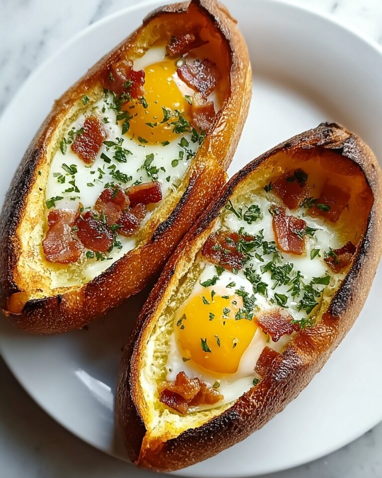 Baked Egg Boats with Turkey Bacon, Spinach, and Bell Peppers Recipe