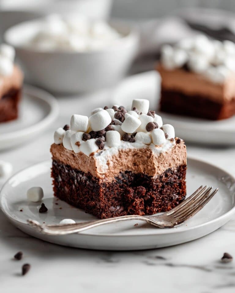 Hot Cocoa Poke Cake Recipe