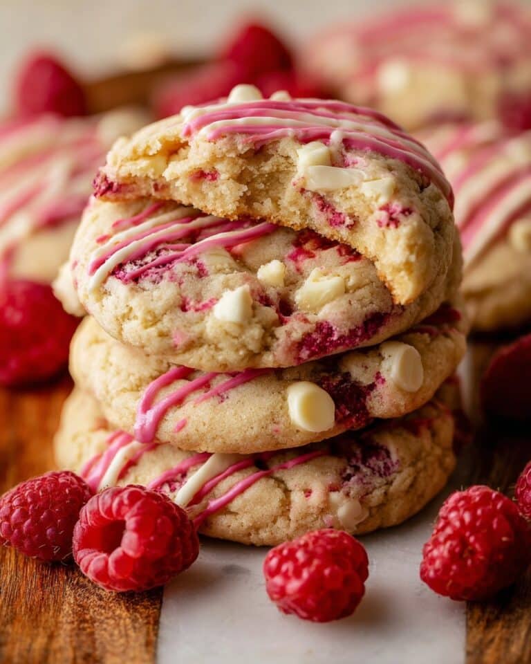 Raspberry Cookies with White Chocolate Chips and Raspberry Glaze Recipe