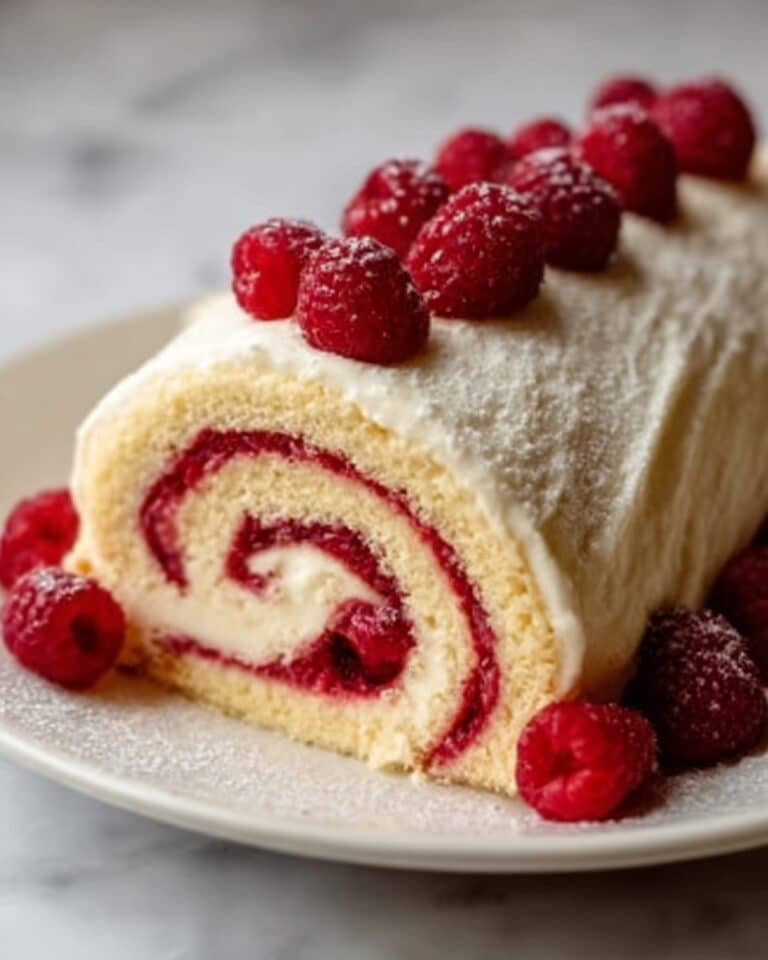 Raspberry White Chocolate Cake Roll Recipe