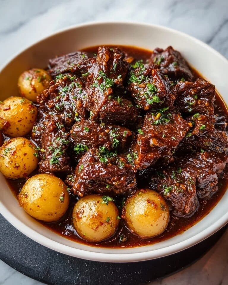 Slow Cooker Garlic Butter Beef with Potatoes Recipe