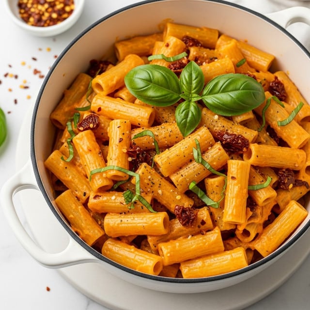 One Pot Creamy Hummus Pasta Recipe