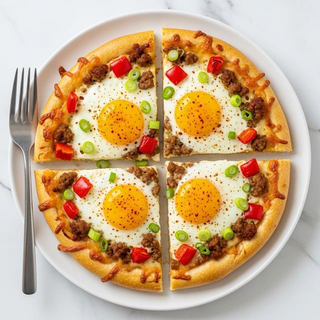 Breakfast Hash Brown Pizza with Eggs and Cheddar Recipe