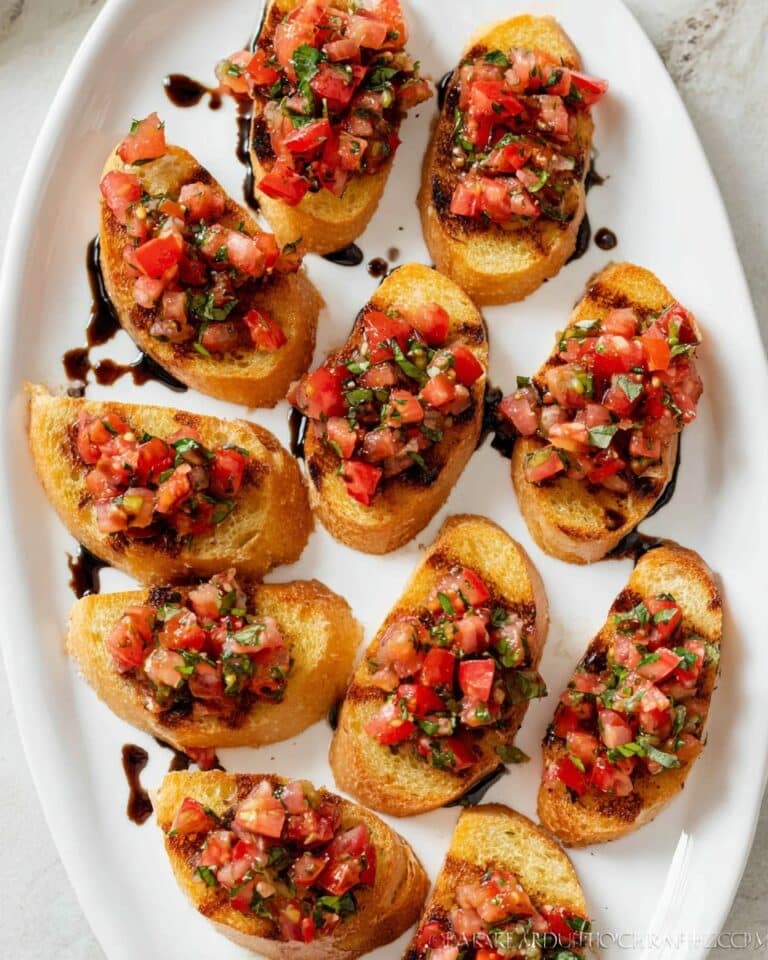 Bruschetta with Tomato, Basil, and Parmesan Recipe