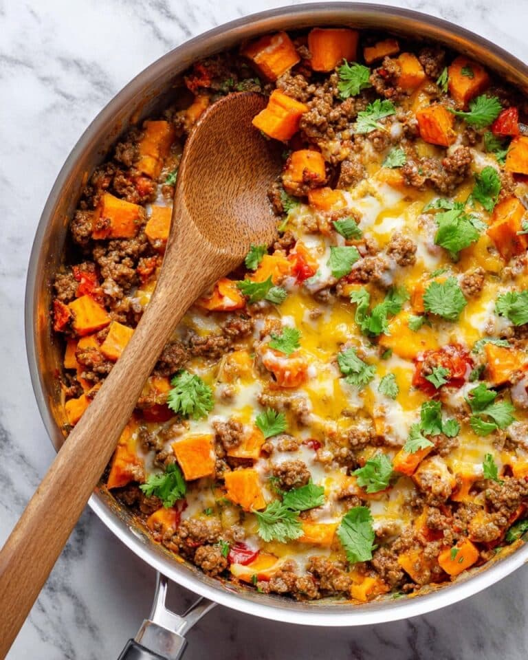 Southwest Ground Beef and Sweet Potato Skillet Recipe