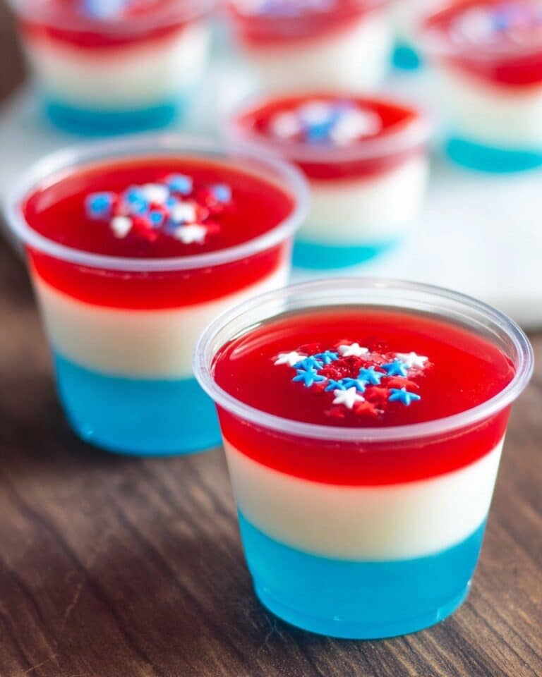 Red, White & Blue American Flag Jello Shots Recipe