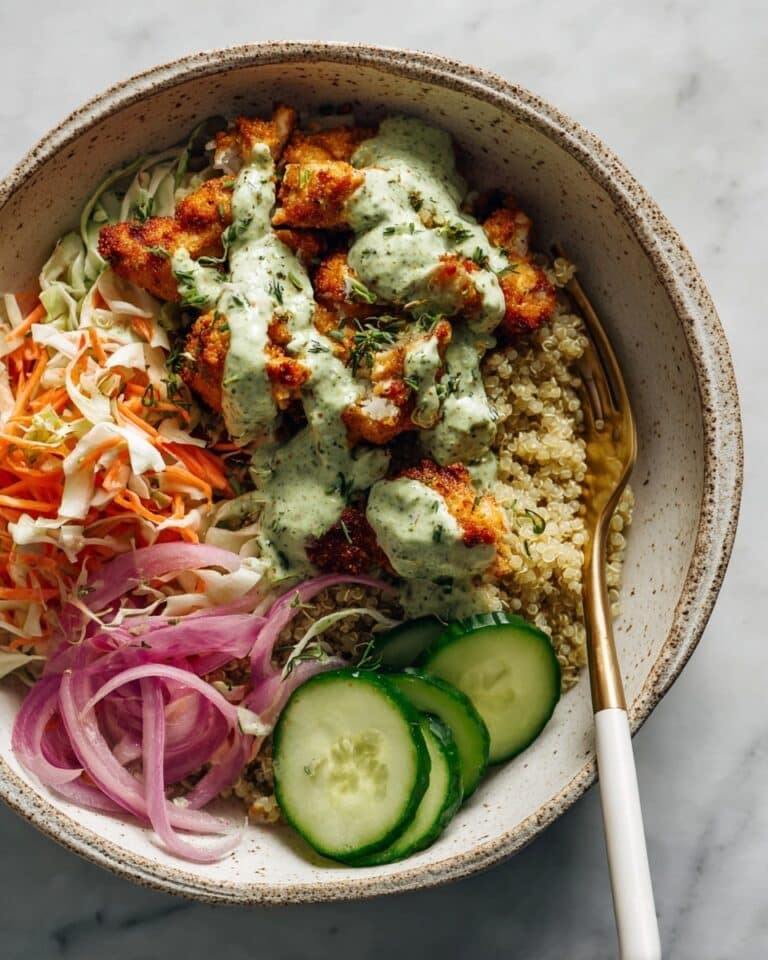 Crispy Chicken Tikka Bowls with Mint Sauce Recipe