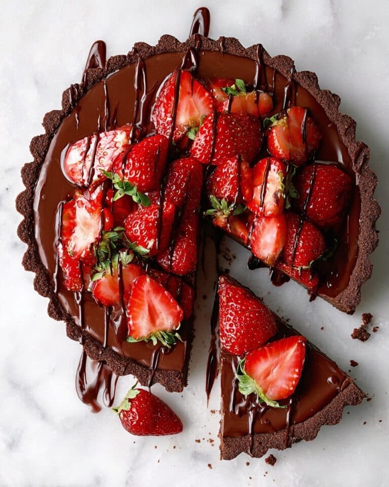 Dark Chocolate Strawberry Tart Recipe