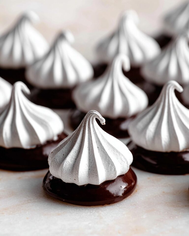 Chocolate Dipped Meringue Cookies Recipe