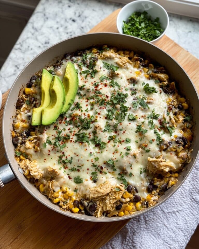Salsa Verde Chicken & Rice Skillet Recipe