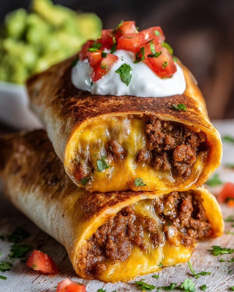 Beef and Cheese Chimichangas Recipe