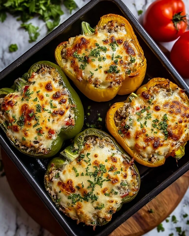 Easy Vegetarian Stuffed Bell Peppers with Rice Recipe
