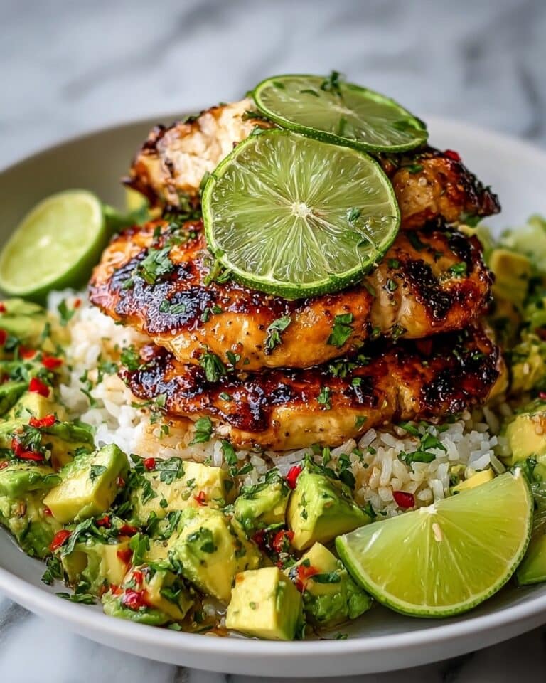 Honey Lime Chicken with Avocado Rice Recipe