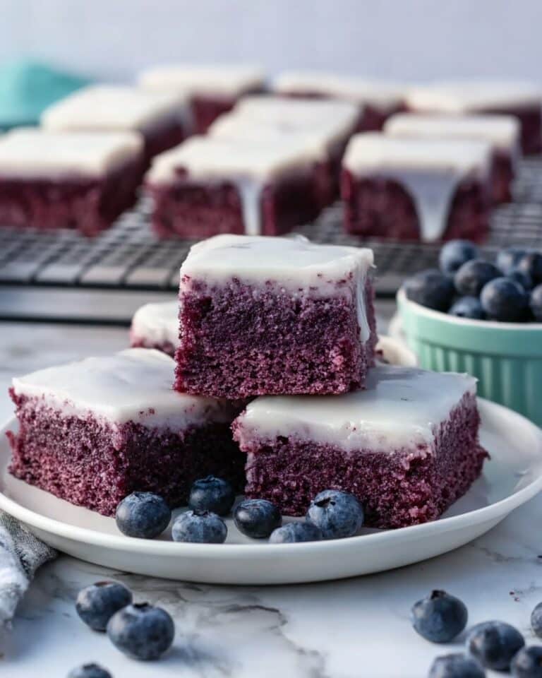 Glazed Blueberry Brownies Recipe