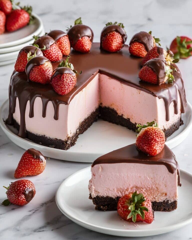 Chocolate Covered Strawberry Cheesecake Recipe